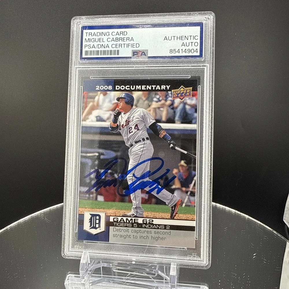 2008 Upper Deck Documentary Miguel Cabrera #1902 On Card Auto PSA